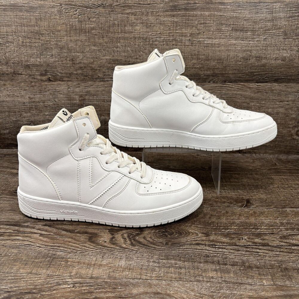 Victoria Madrid Shoes Women's 9 EU 40 White High Top Sneakers Made In Spain